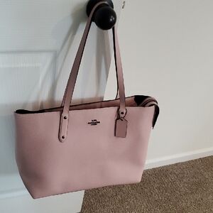 Coach Light Blush Pink Leather Tote with Tag
